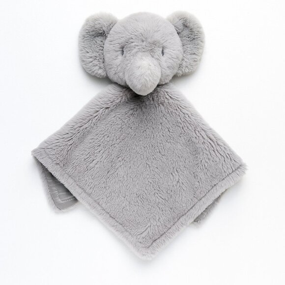 Soft Gray Elephant Lovey Blanket – Plush Baby Security Toy - Picture 2 of 6